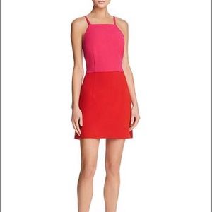 French Connection color blocked A-line dress